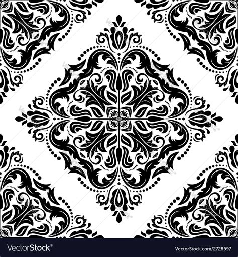 Damask Seamless Pattern Abstract Background Vector Image