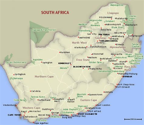 Detailed National Parks Map Of South Africa South Africa Detailed