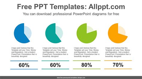 Four Pie Charts Powerpoint Diagram Slidesgo Templates