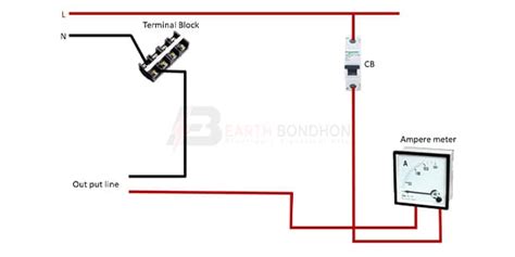Single Phase Ampere Meter Connection Earth Bondhon