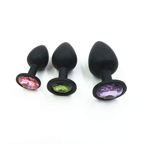 Ejmw 3 Pcs Different Size Black Silicone Anal Plug Butt Sex Toy Sex Product For Couple Women Men