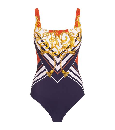 Gottex Navy Nautical Print Swimsuit Harrods Uk