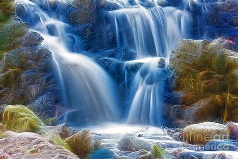 The Dream Waterfall Digital Art By Odon Czintos