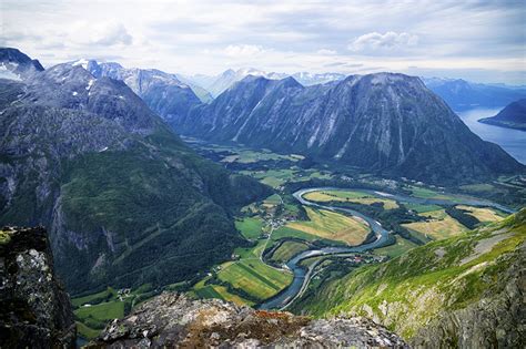 Images Norway Romsdalseggen Ridge Nature Mountains Scenery River