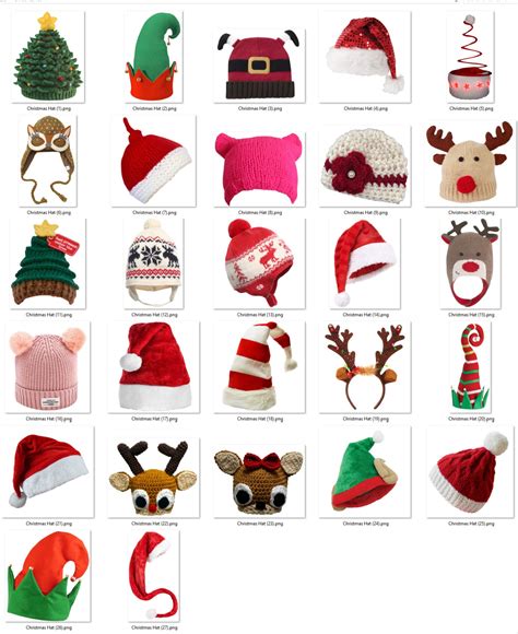 Holiday Hat Overlays In Png Format Christmas Hats Santa Hat Etsy Canada