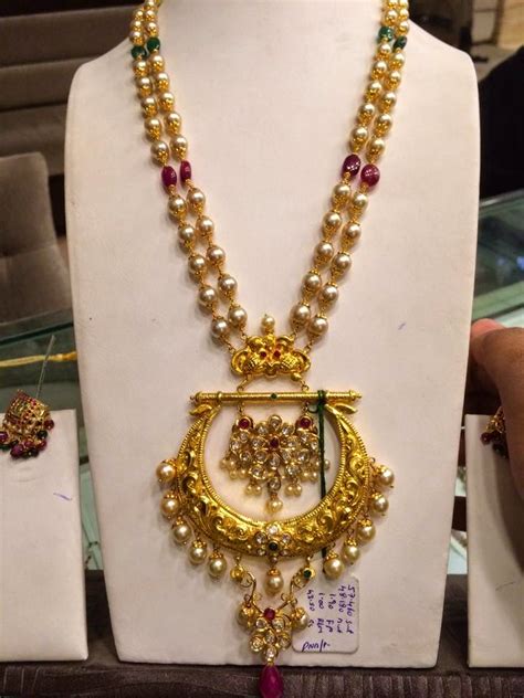 South Sea Pearls Mala With Chandbali Pendant Jewellery Designs