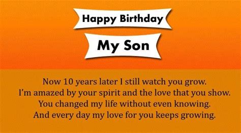 Happy 10th Birthday Poems For Son Happy 10th Birthday Birthday