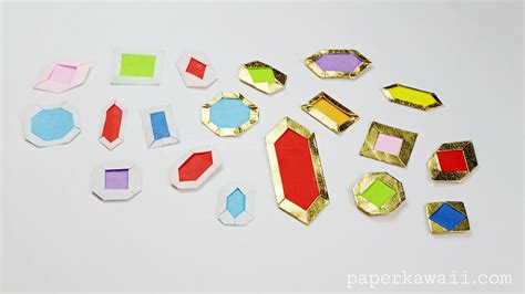 How To Make Origami Jewels And Gemstones Paper Kawaii