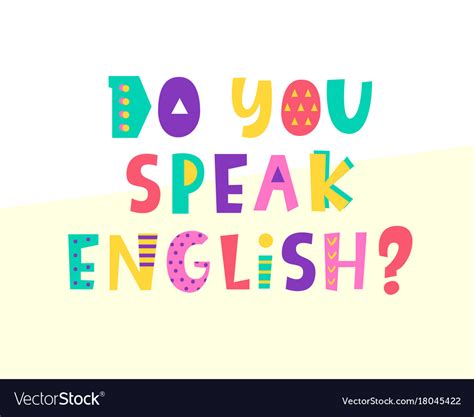 Do You Speak English Banner Royalty Free Vector Image