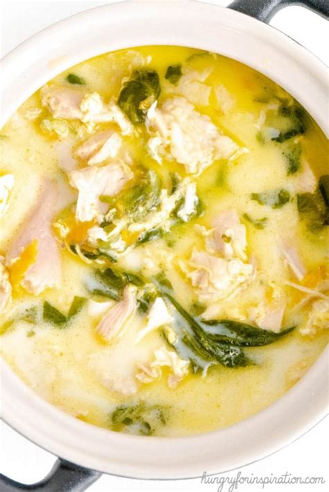 Posted on 13 february, 2017. Creamy Chicken Egg Drop Soup With Spinach (Healthy Keto ...