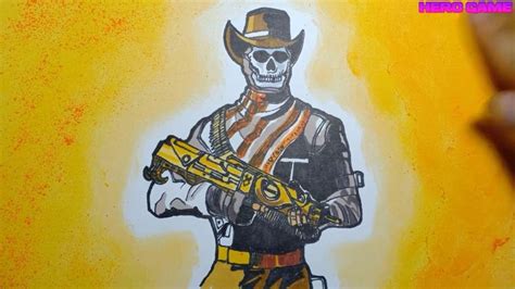 How To Draw Cowboy Ghost Super Nice But Easy Call Of Duty Mobile In