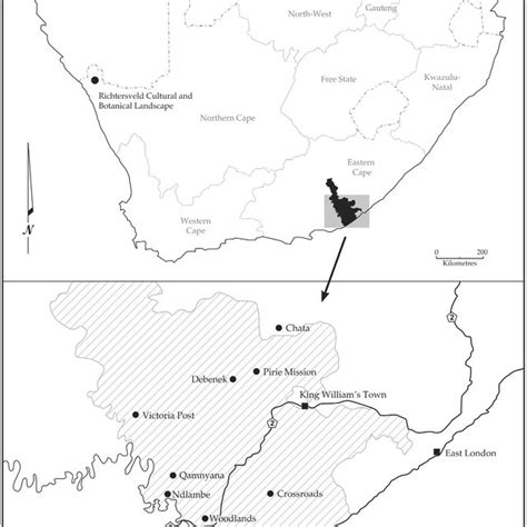 Map Showing The Locations Of Mapungubwe Cultural Landscape