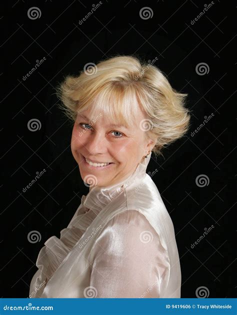 Portrait Of Beautiful Mature Woman Stock Photo Image Of Gardening Caucasian