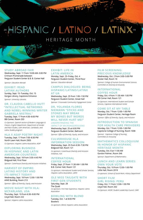 Hispanic Latino Latinx Heritage Month Offers Events For Everyone University Of Alabama News