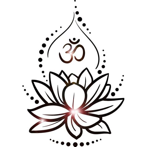 Buy Large Vinyl Wall Decal Lotus Flower Yoga Hinduism Hindu Om Symbol Stickers Large Decor