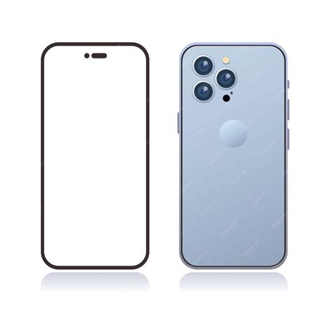 Premium Vector Illustration Of Iphone 14 Pro Max Ocean Blue Color