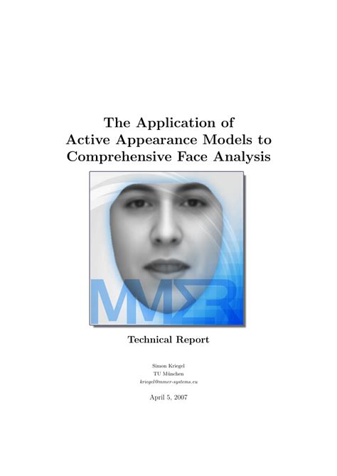 Where to vote / всё. (PDF) The Application of Active Appearance Models to Comprehensive Face Analysis