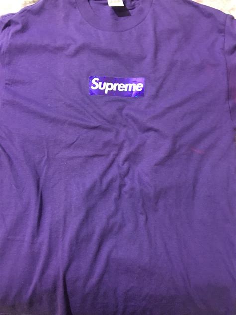 Supreme Purple Holographic Supreme Box Logo Grailed