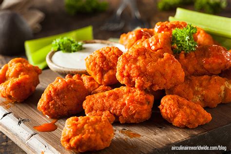 Buffalo wings — infobox prepared food name = buffalo wings caption = a bowl of home made buffalo wings alternate name = buffalo wings chicken wings hot wings wings country = united states region = buffalo, new york creator = frank and teressa bellisimo course =… … National Ranch Dressing Day - Air Culinaire Worldwide