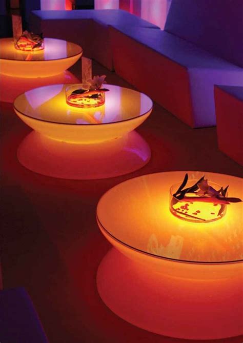 Futuristic Furniture With Led Lighting Led Light Tables Lounge