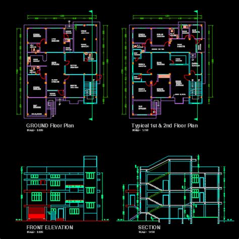 Residence Dwg Section For Autocad • Designs Cad