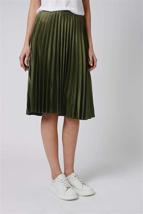 PETITE Pleat Midi Skirt Satin Midi Skirt Midi Skirt Topshop Outfit