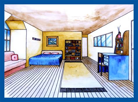 One point perspective is a type of drawing created on a 2d plane that uses one point in the distance from which everything in the drawing is set out. Exercise 7: One Point Perspective Room - Dan Dressler