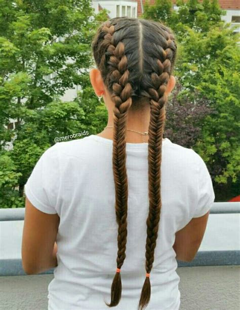 Frenchbraid And Fishtail Braids Pigtails Fish Tail Braid Pigtail