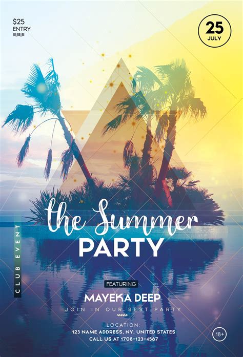 The Summer Party Free Psd Flyer Template Stockpsd