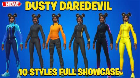 Dusty Daredevil Fortnite Skin Full Showcase 10 Different Styles