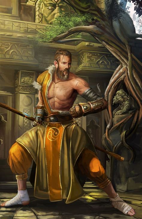 Human Monk Monk Dnd Pathfinder Monk Fantasy Characters