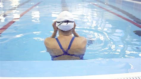 Female Swimmer Training In Swimming Pool Stock Footage Video Of