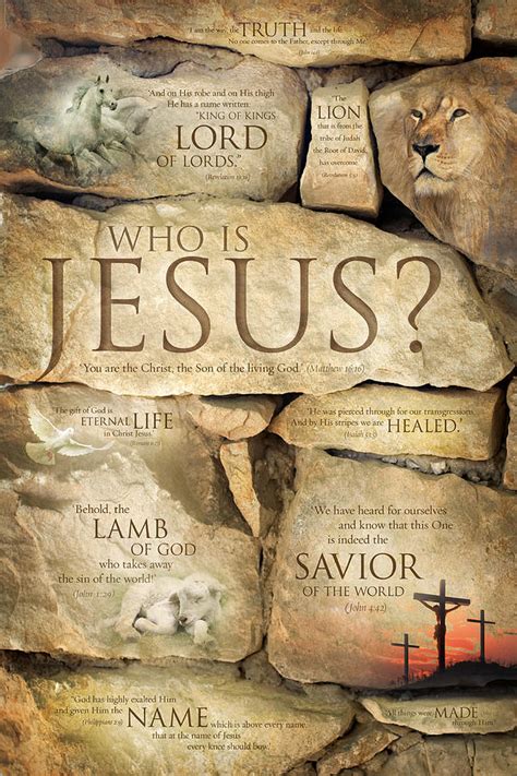 Names Of Jesus Christ Inspirational Christian Art Poster Digital Art