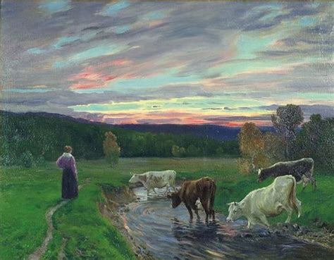 After Sunset Eggedal Painting Christian Skredsvig Oil Paintings