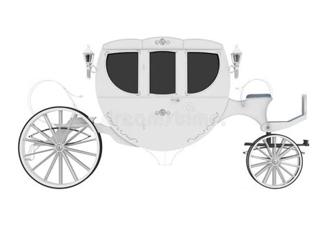 Vintage Carriage Isolated Stock Illustration Illustration Of White