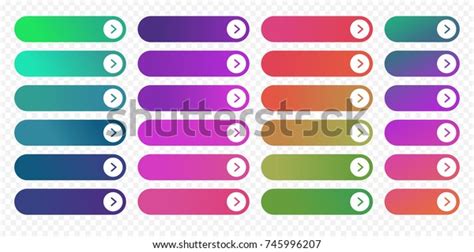 Web Buttons Flat Design Template Color Stock Vector Royalty Free