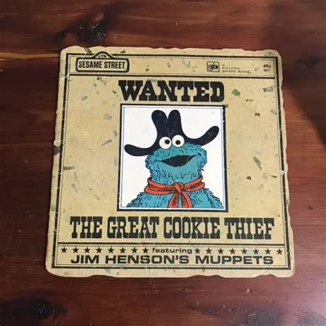 Vintage Sesame Street Wanted The Great Cookie Thief Book Jim Henson