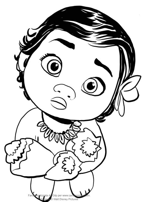Use a long, curved line to sketch the forehead, cheeks, and chin. Baby Moana Drawing at GetDrawings | Free download
