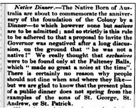 The Dirt On The Rocks 26 January 1788