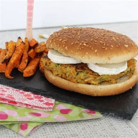Burger galette de pomme de terre carotte et courgette et chèvre