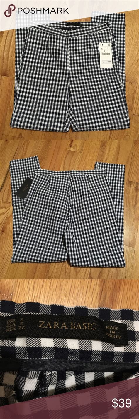 Poshmark is a fun and simple way to buy and sell fashion. Sz S- Zara Black and White Checkered Pants | Zara black ...