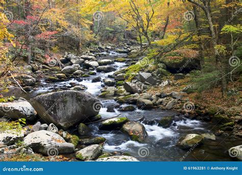 Smoky Mountain Fall Stream Stock Image Image Of Beauty 61963281