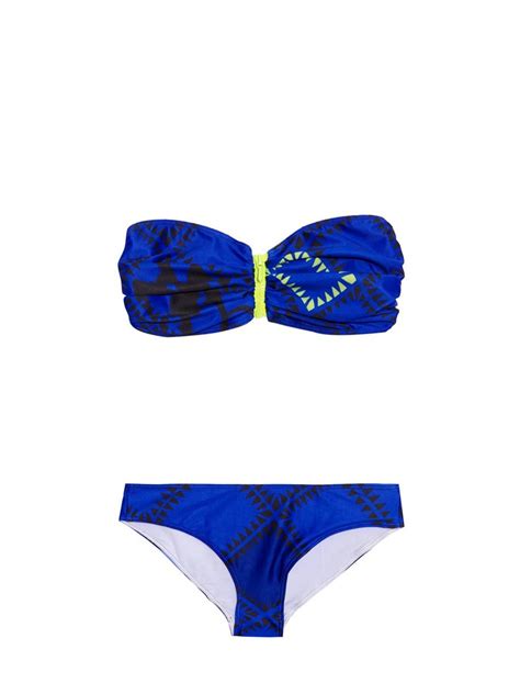 blue farrah bandeau bikini preen by thornton bregazzi matchesfashion au