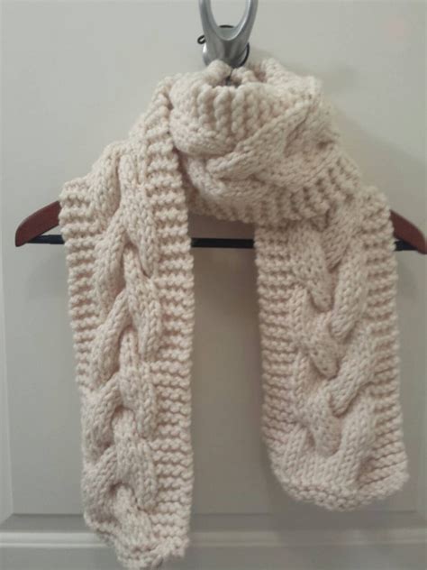 Cable Knit Scarf By Coffeebeanknitting On Etsy
