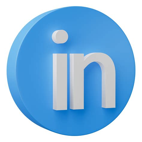 3d Linkedin Logo Icon Isolated On Transparent Background 22498447 Png
