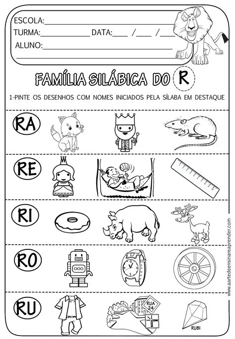 Atividade Familia Silabica Do R