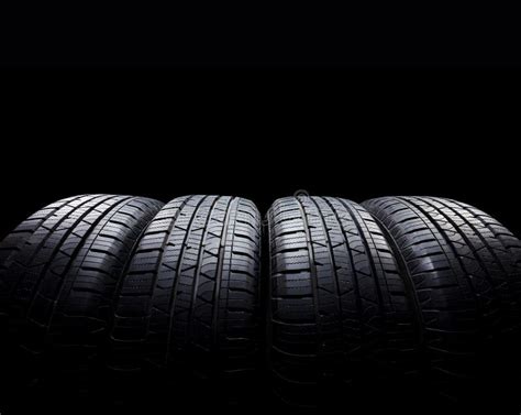 Tires On Black Background With Copy Space Stock Photo Image Of Shot