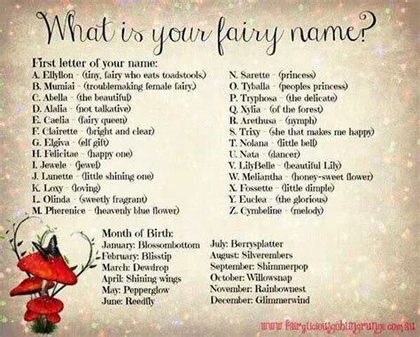 Fairy Names Fairy Names Elf Names Fantasy Names