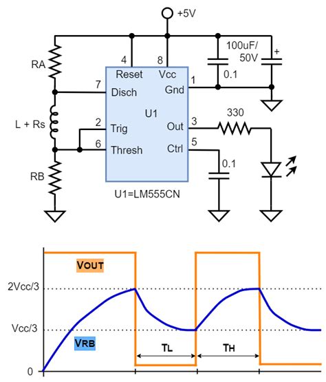 Inductor Based Astable 555 Timer Circuit Edn