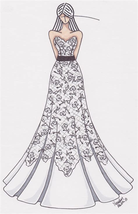 Customized Wedding Gown Sketch Dress Drawing Dress Sketches Wedding
